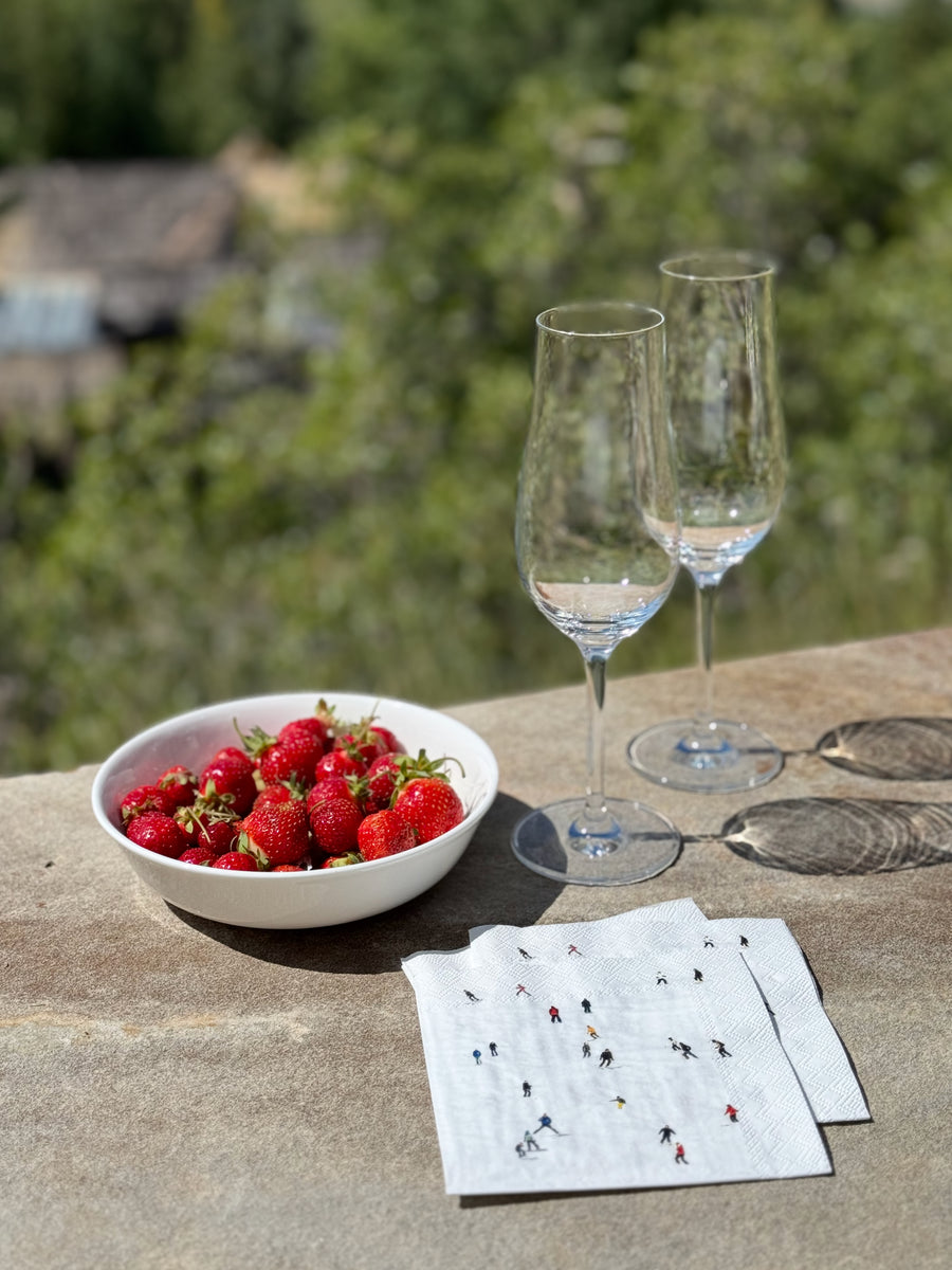 Skiers Cocktail Size Paper Napkin