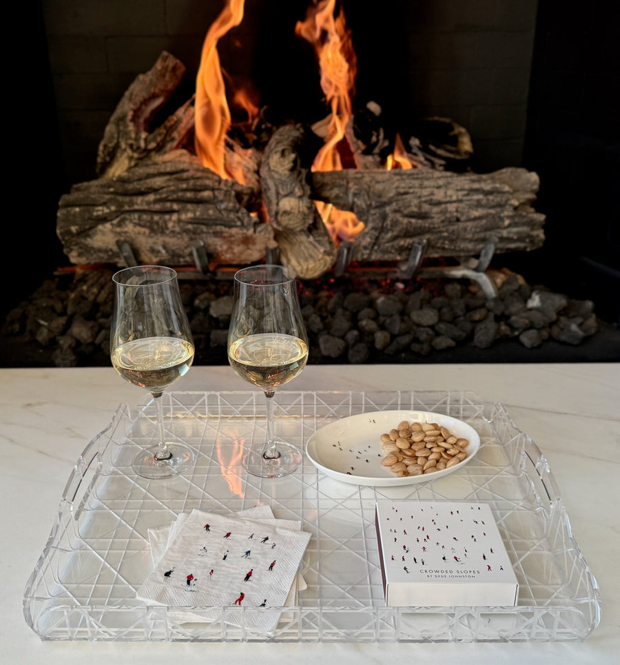 Skiers Cocktail Size Paper Napkin