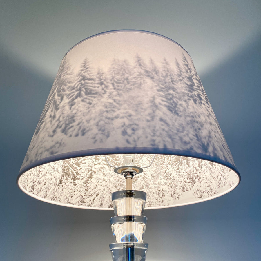 Snow Covered Pines Lampshade